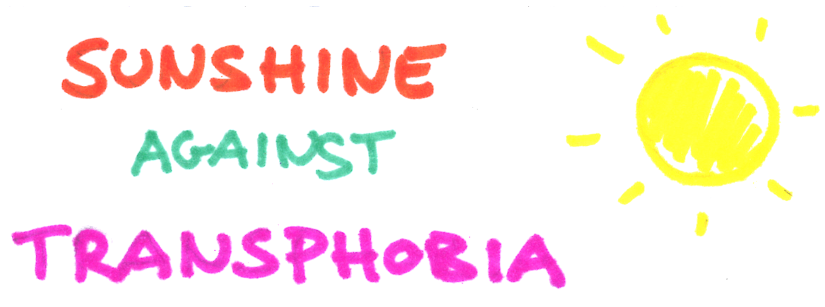 A Sticker which reads: Sunshine Against Transphobia